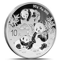 【WWF】ヒョウ銀製品　20g 2025 Chinese Panda 30 Gram Silver Coin - Provident Metals™