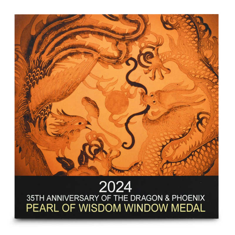 Buy 2024 1 oz Antique Dragon and Phoenix Rotating Window Silver