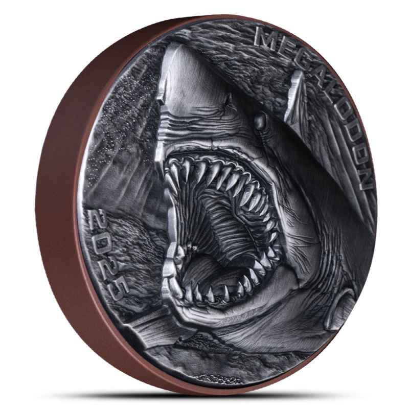 Buy 2025 2 x 5 gram Antique Vanuatu Giant Megalodon Silver Coin