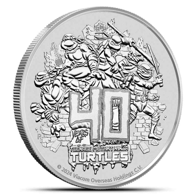 2024 Tuvalu 40th Anniversary Teenage Mutant Ninja Turtles Silver
