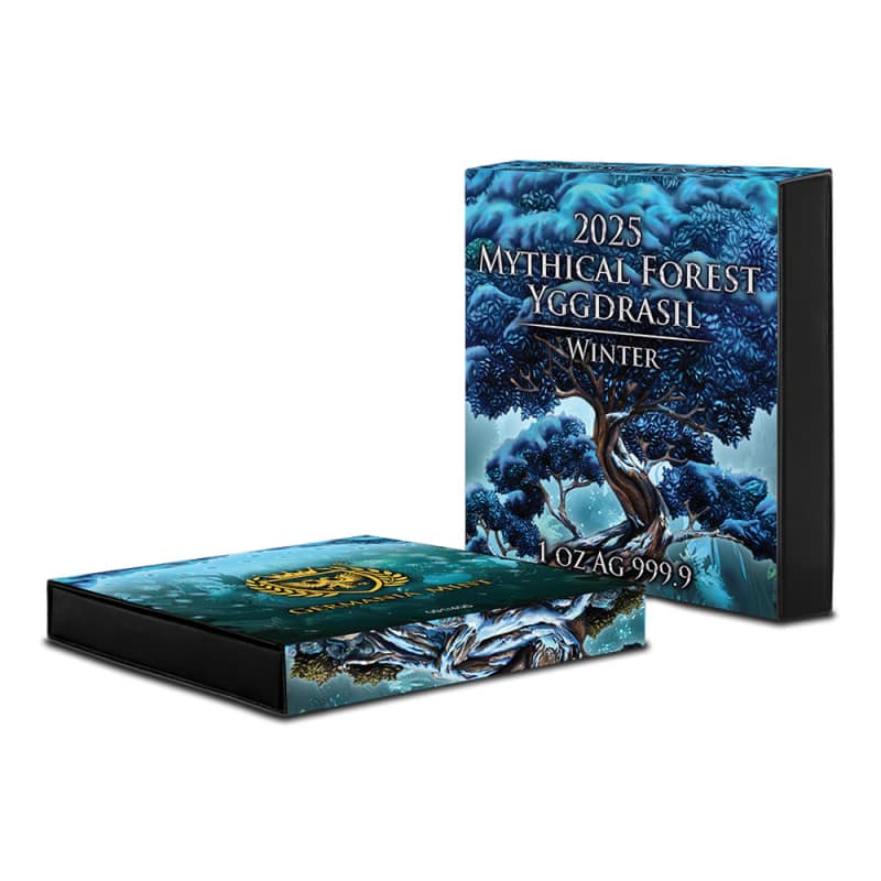 Buy 2025 1 oz Colorized Germania Yggdrasil Winter Silver Round