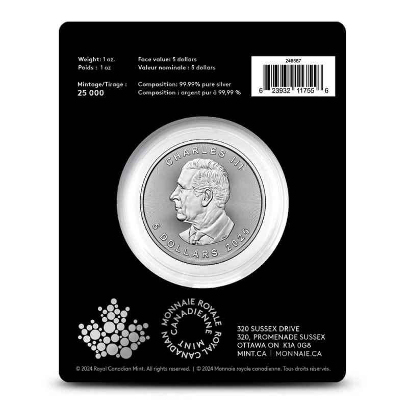 Buy 2025 1 oz Canadian Silver Treasured Maple Leaf Congratulations