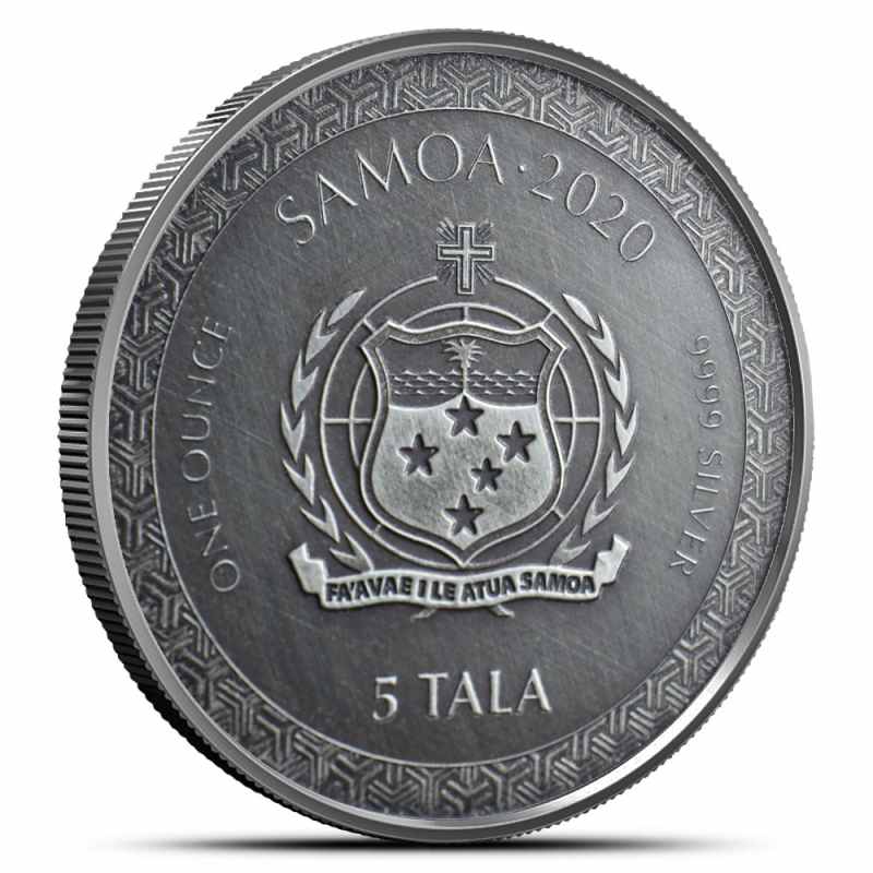 2020 Samoa Silver Momotaro and Demon Subdued in Ukiyoi Coin