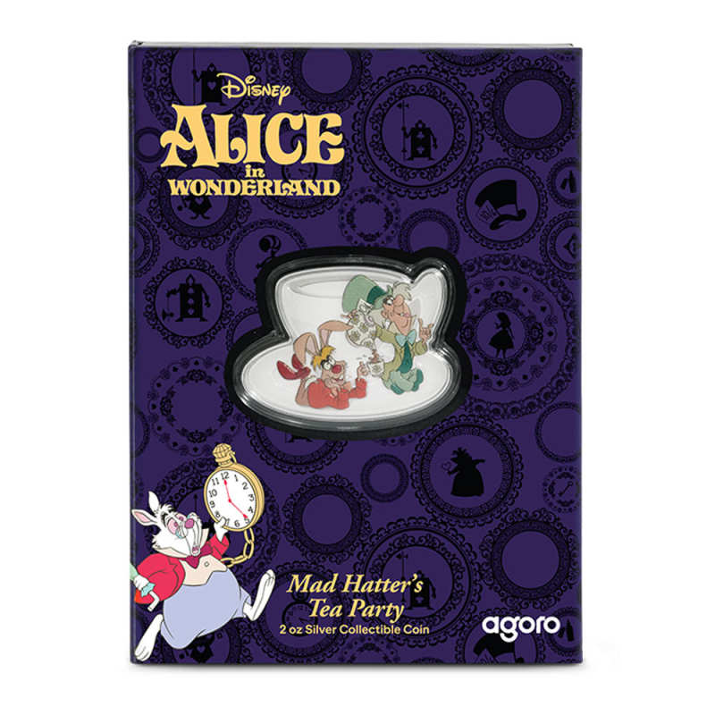 Buy 2025 2 oz Proof Colorized Niue Silver Alice in Wonderland Mad