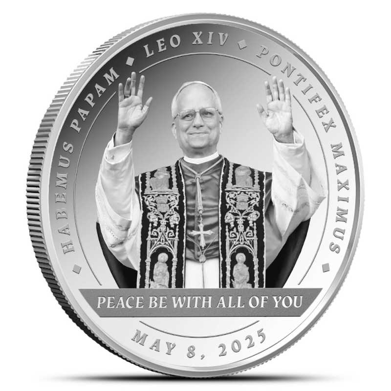Buy 2025 1 oz Proof Liberia Silver Pope Leo XIV Coin (Capsule +