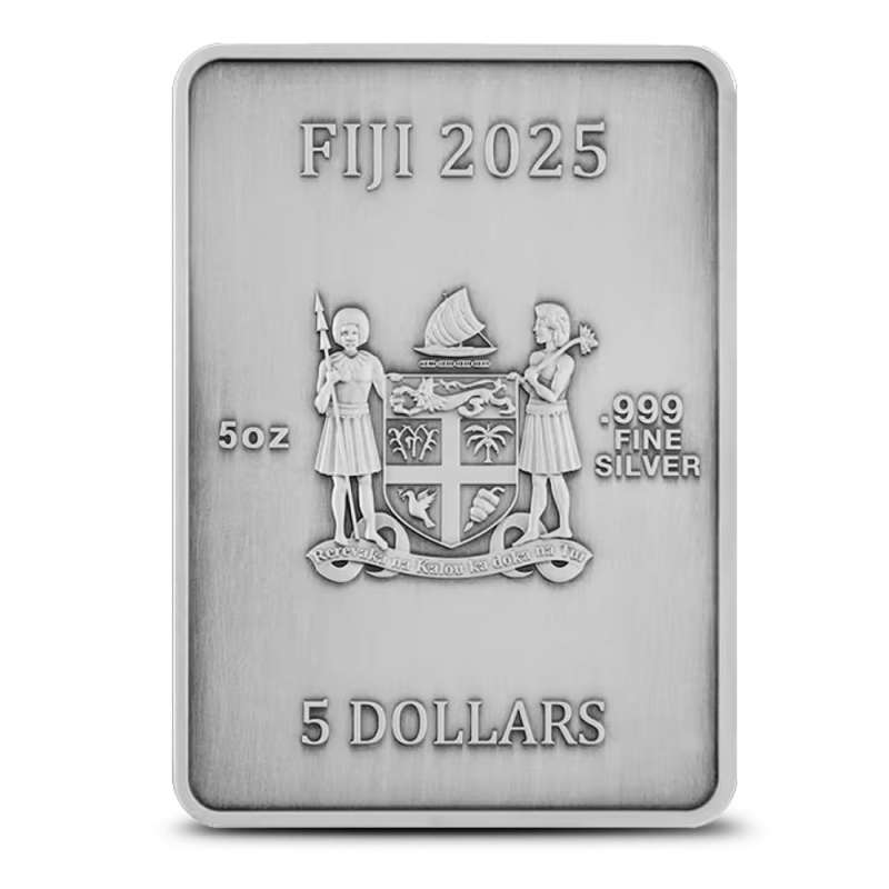 2025 Antique Fiji Snake Rectangular 5 oz Silver Coin - Provident
