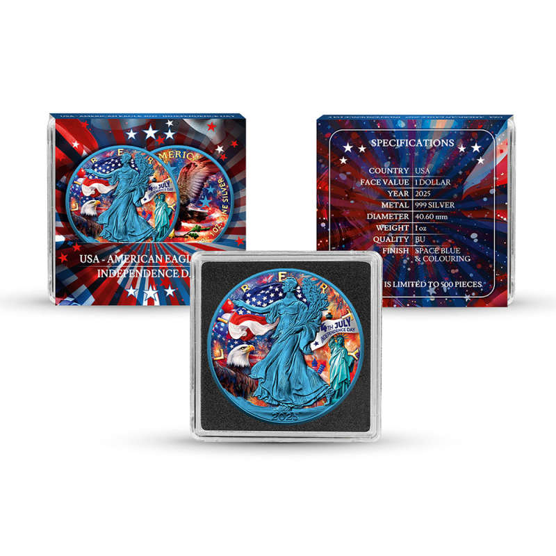 Buy 2025 1 oz Colorized American Silver Eagle 4th of July Coin