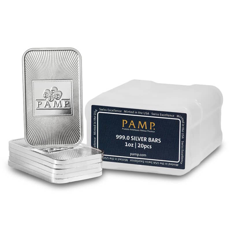 Buy 1 oz PAMP Suisse Silver Bar (New) | BullionMax ™