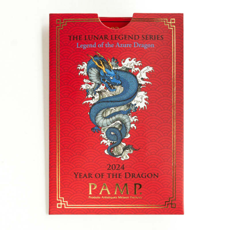 1 oz Gold 2024 Lunar Legend Azure Dragon Bar | PAMP Suisse