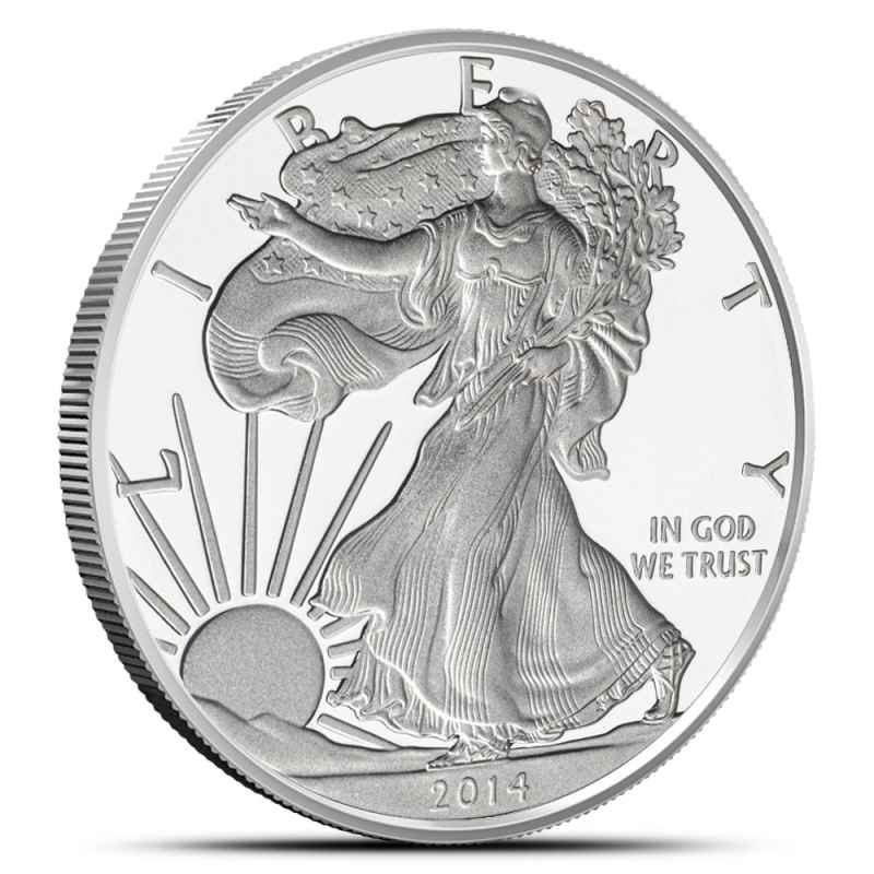 Buy 2014-W 1 oz Proof American Silver Eagle Coin (Box + CoA