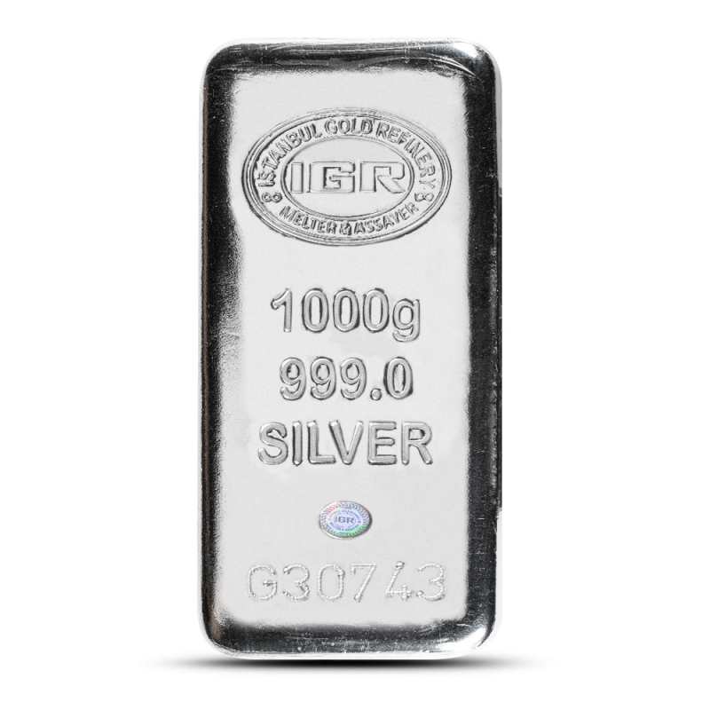1 Kilo Silver Bar New | Istanbul Gold Refinery - Provident Metals™