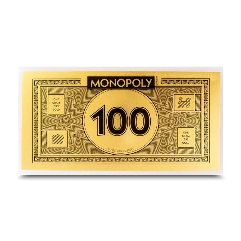 2024 Monopoly Currency 1 Gram Gold Note - Provident Metals™