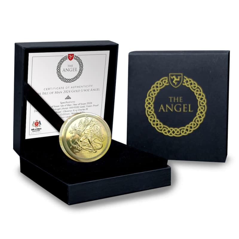 Buy 2024 1/4 oz Isle of Man Gold Angel Coin | BullionMax ™
