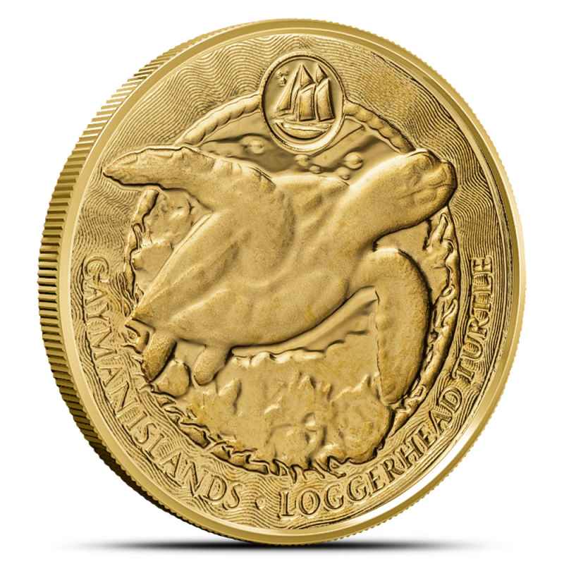 Buy 2024 1/10 oz Cayman Islands Gold Sea Life Loggerhead Turtle
