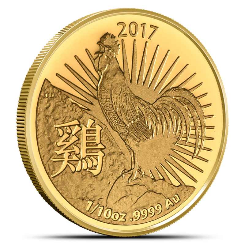Buy 2017 1/10 oz Royal Australian Mint Lunar Rooster Gold Coin