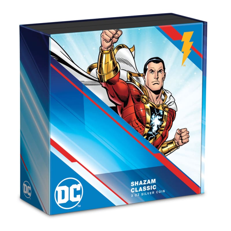 2023 3 oz Proof Niue Silver Classic Superhero Shazam Coin l