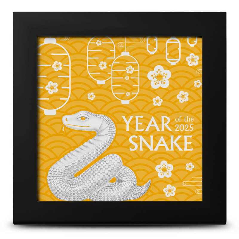 2025 Mongolia Lunar Year of the Snake 1 oz Silver Coin Gilded