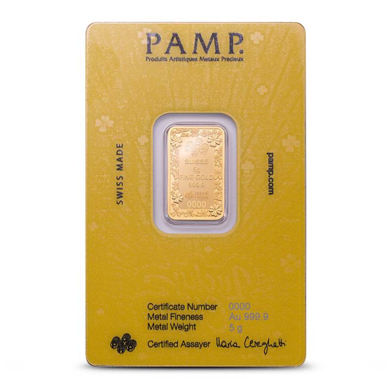 Buy 5 Gram PAMP Suisse Lucky Pig Gold Bar (New w/Assay) | BullionMax ™