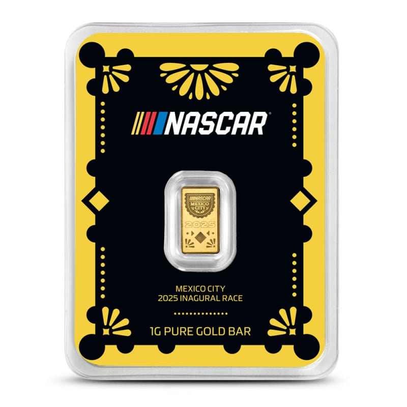 Buy 1 Gram NASCAR Mexico City Gold Bar (New w/ Assay) | BullionMax ™