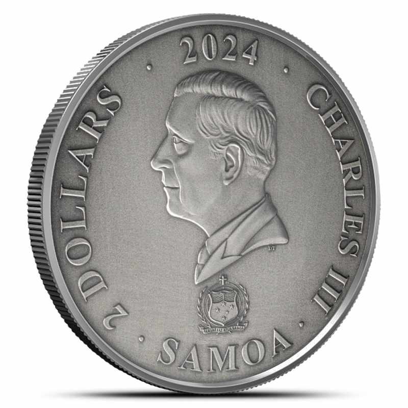 2024 Proof Samoa Mythical Creatures Nine Tailed Fox Silver Coin