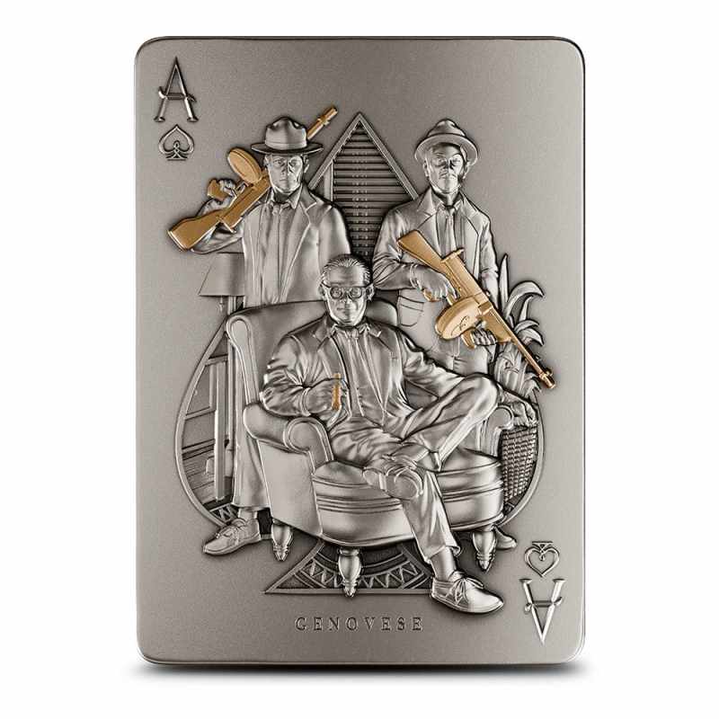 Buy 2025 2 oz Antique Republic of Chad Silver Genovese Crime