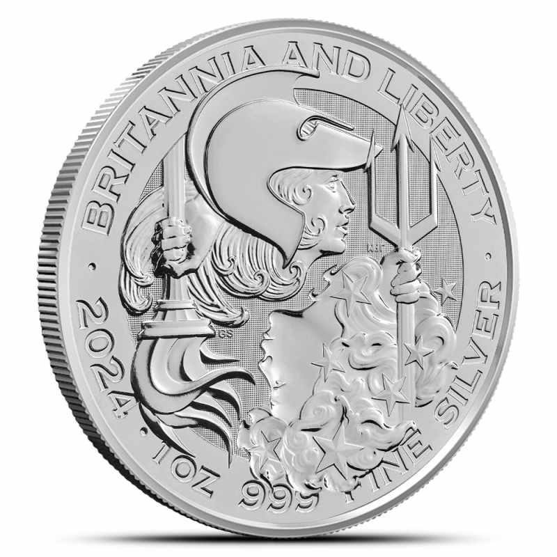 2024 Britannia and Liberty 1oz 1オンス銀貨 Buy 2024 1 oz British Silver Britannia and Liberty Coin (BU
