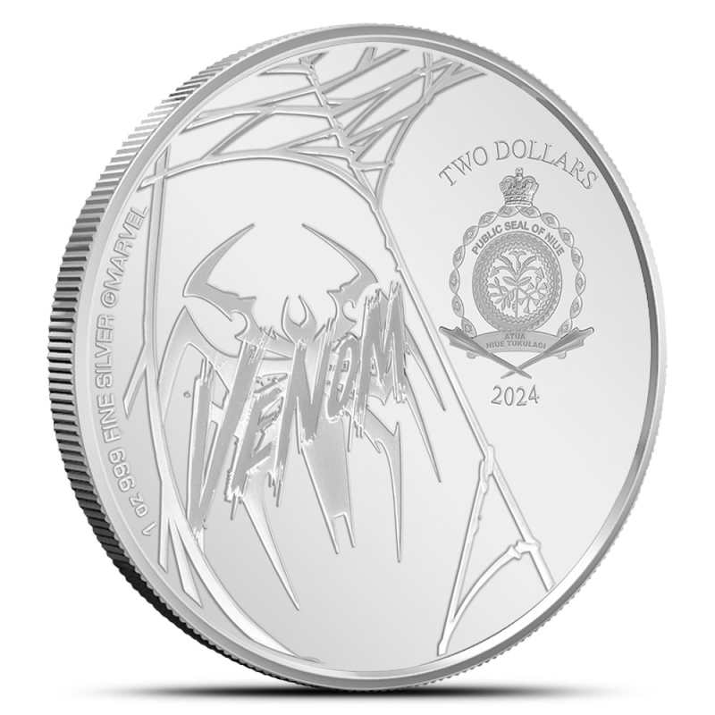 Buy 2024 1 oz Proof Colorized Niue Silver Marvel Venom Coin (Box +
