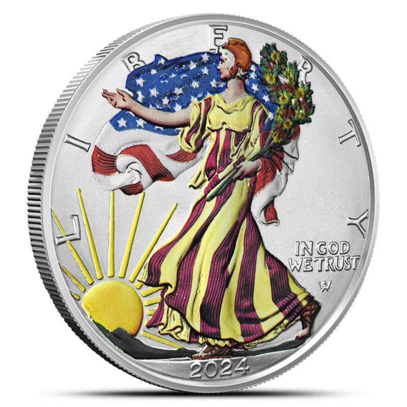 Buy 2024 1 oz Colorized American Silver Eagle Coin (BU) | BullionMax ™