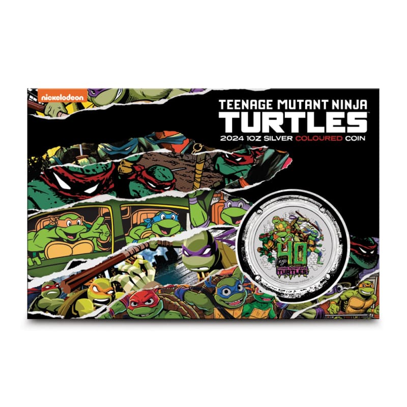 2024 Colorized Tuvalu Silver Teenage Mutant Ninja Turtles 40th