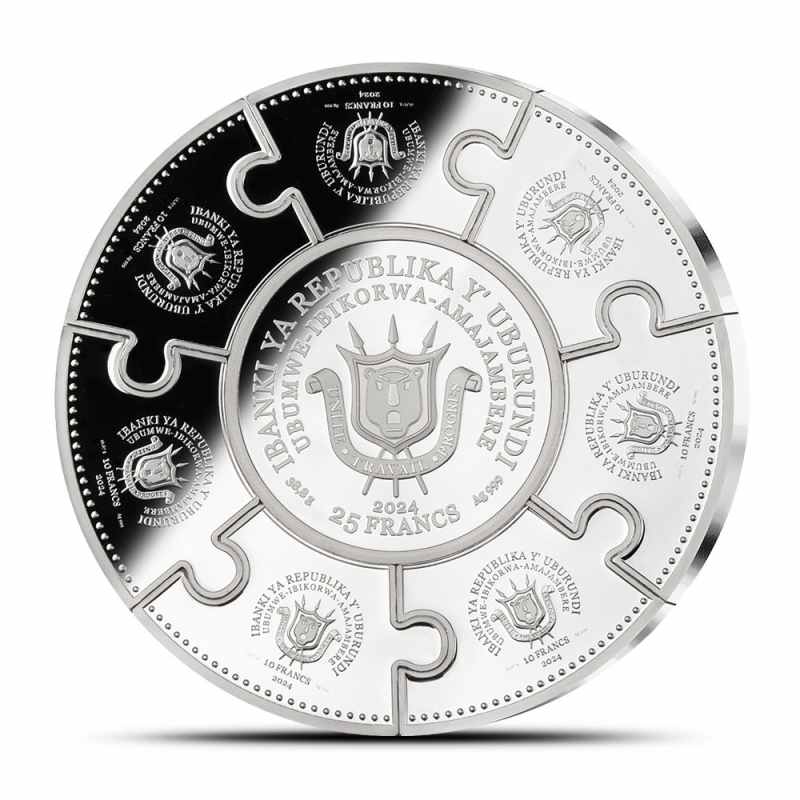 Buy 2024 5 oz Burundi Silver Seven Wonders of the World Puzzle