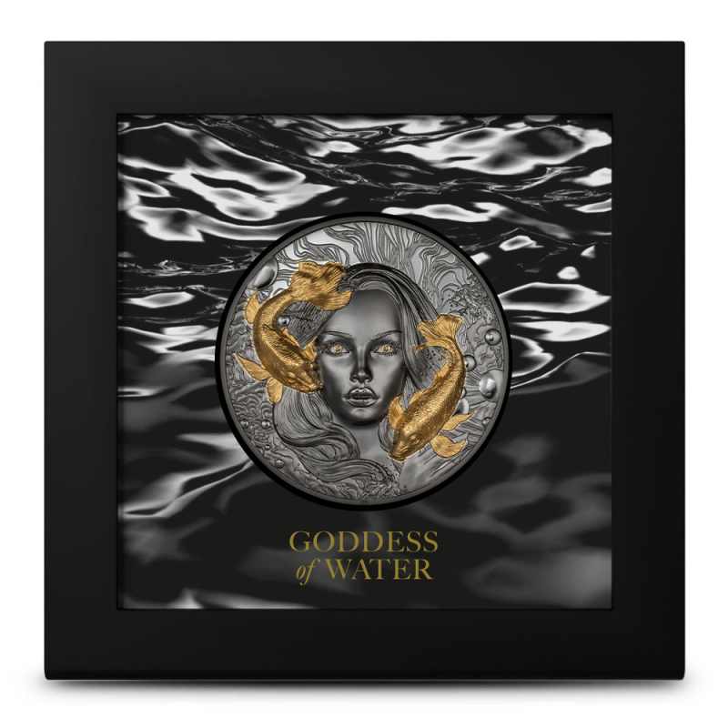 【最高鑑定/初期発行】2024 パラオ 水の女神 2オンス 銀貨 PR70 Buy 2024 2 oz Black Proof Palau Silver Goddess of Water Coin