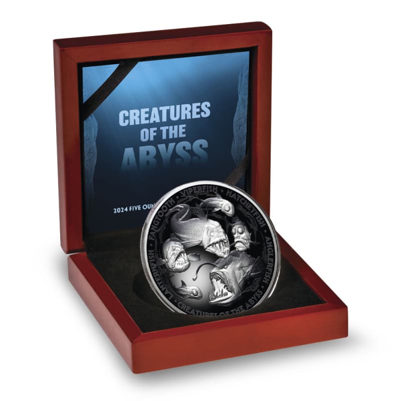 2024 Proof Niue Creatures of the Abyss 5 oz Silver Coin