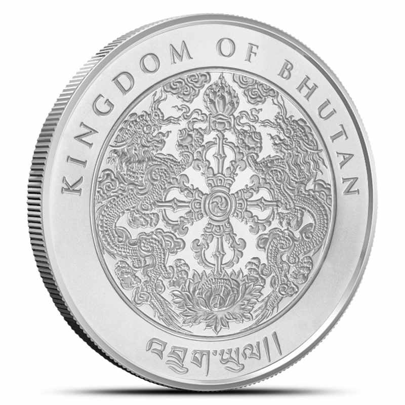 Qanon銀貨　B 1オンス　BU 1枚 Buy 2024 1 oz Kingdom of Bhutan Lunar Dragon Silver Coin (BU