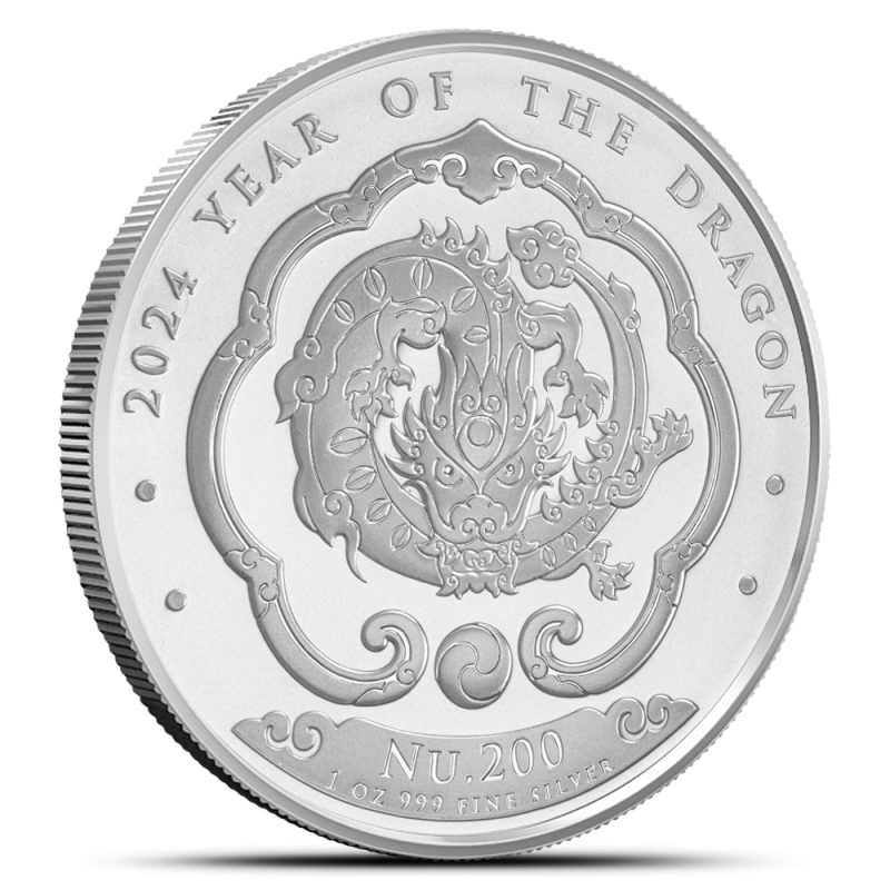 Buy 2024 1 oz Kingdom of Bhutan Lunar Dragon Silver Coin (BU