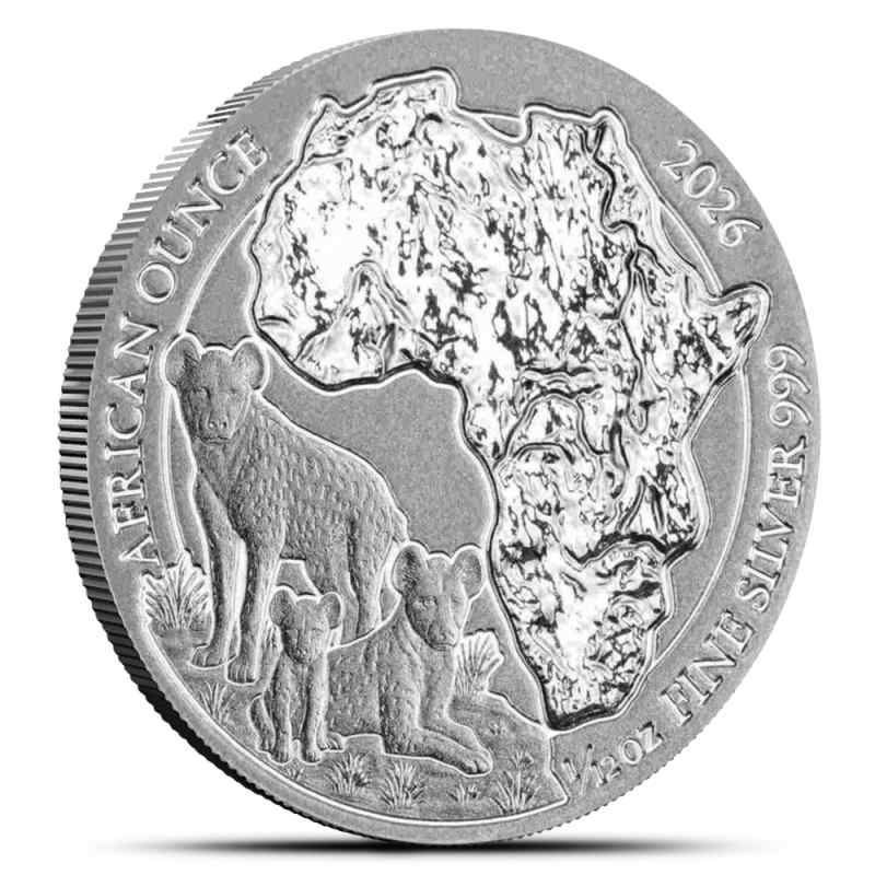 2026 Rwanda African Ounce Spotted Hyena 1/12 oz Silver Coin BU