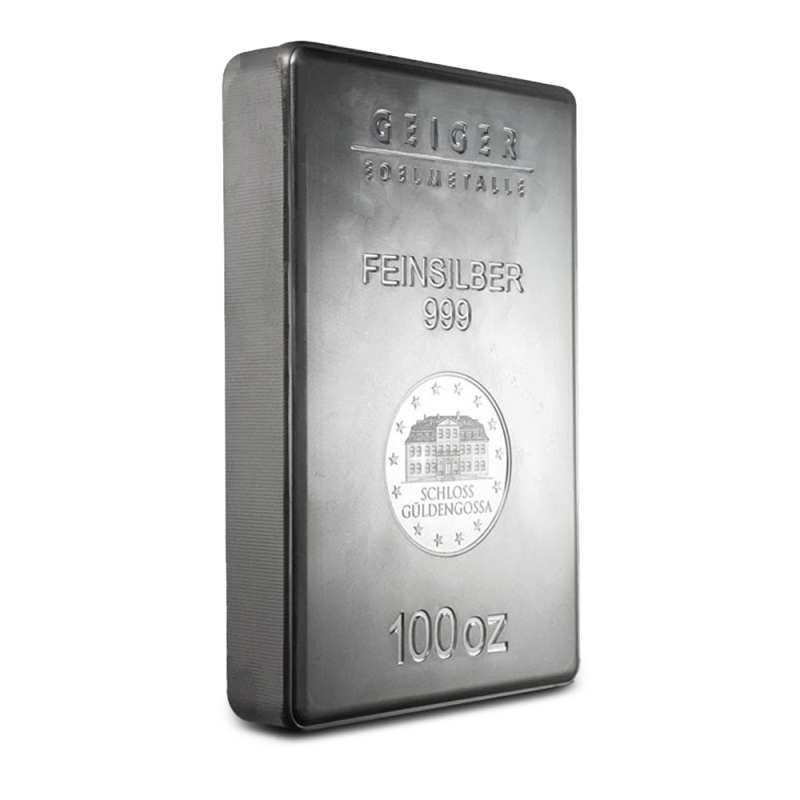 100 oz Geiger Security Line Silver Bar | Buy Private Mint Silver