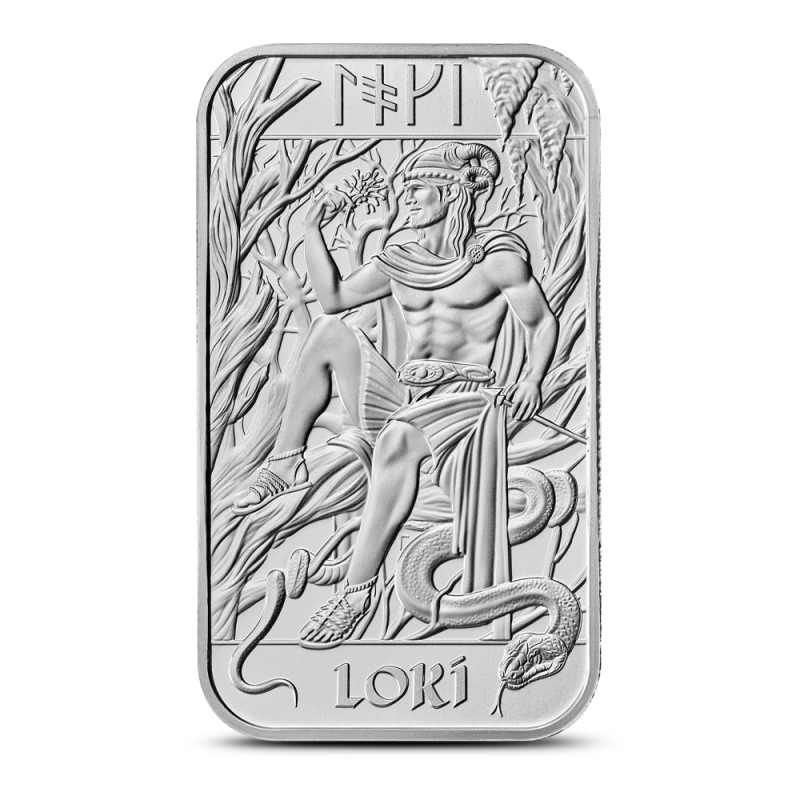 1 oz Silver Norse Gods Loki Bar | The Royal Mint - Provident Metals™