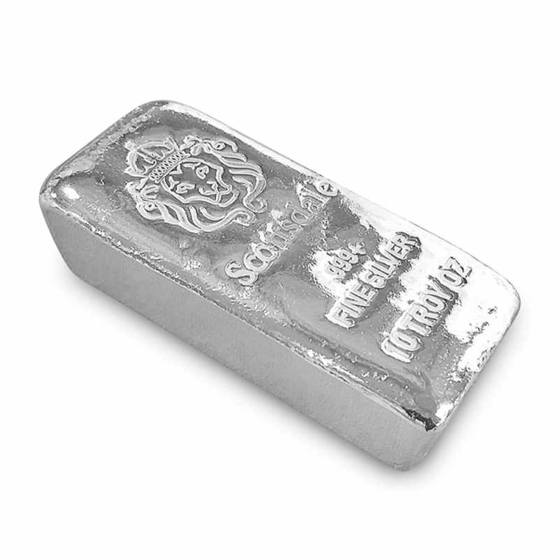 純銀67.4g 10 oz Silver Chunky Bar | Scottsdale Mint - Provident Metals™