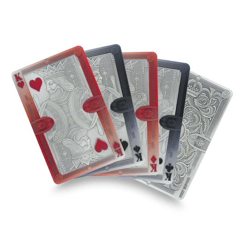 2024 Antique Colorized Samoa King Playing Cards Silver 4-Coin Set