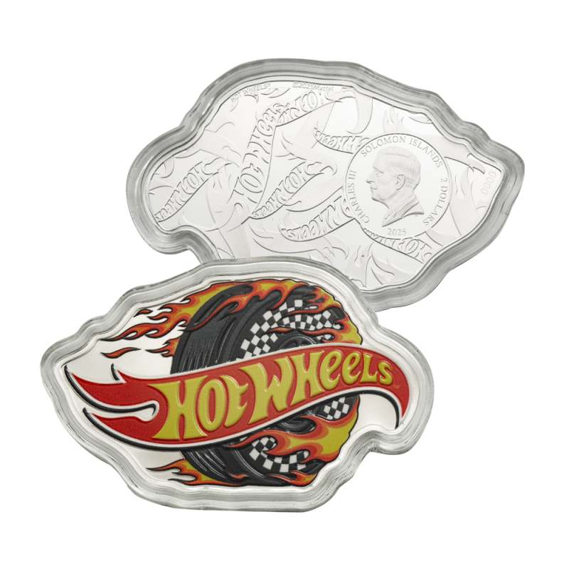 2025 Colorized Solomon Islands Hot Wheels 1 oz Silver Coin