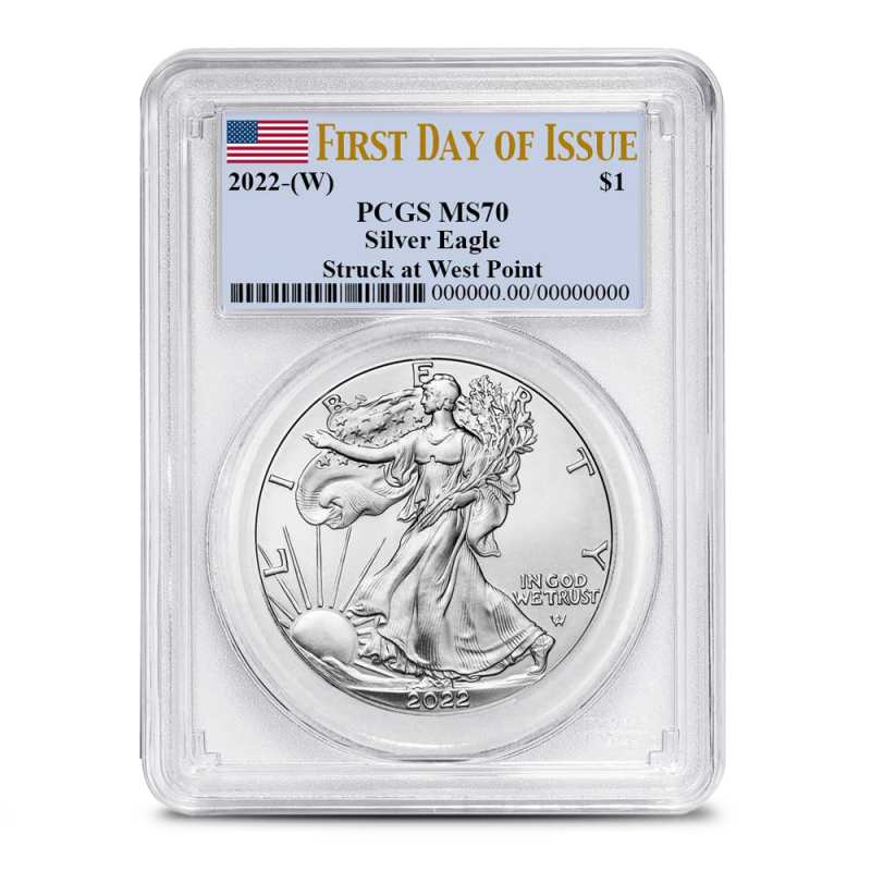 Buy 2022 (W) 1 oz American Silver Eagle Coin PCGS MS70 FDOI