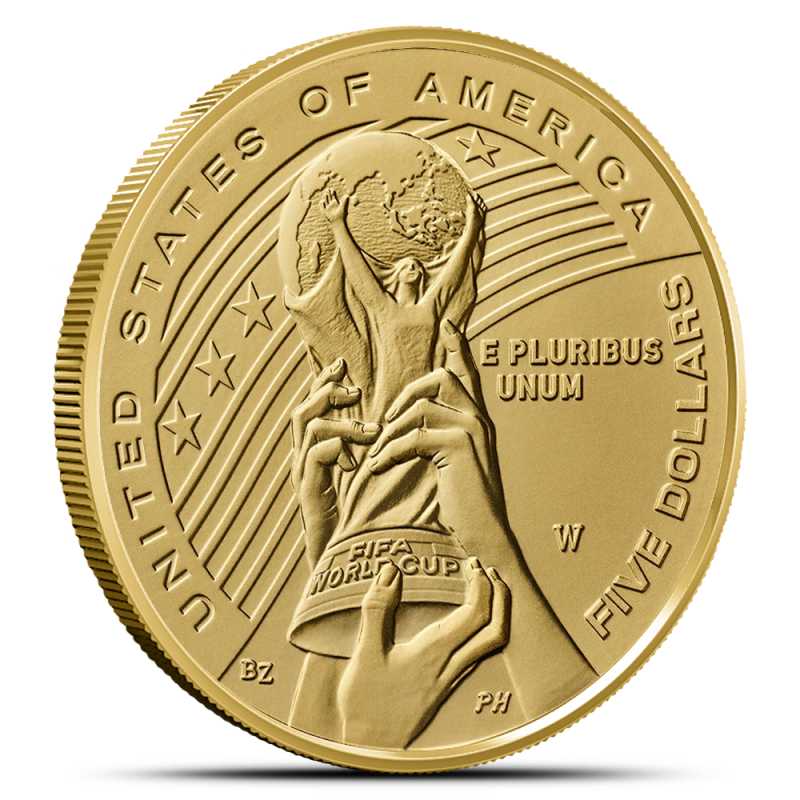 Buy 2026-W $5 Burnished American FIFA World Cup Gold Coin (Box +