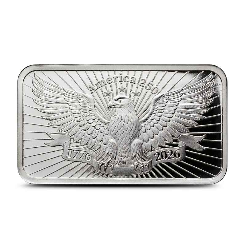 1 oz Silver 250th Anniversary of the United States of America Bar