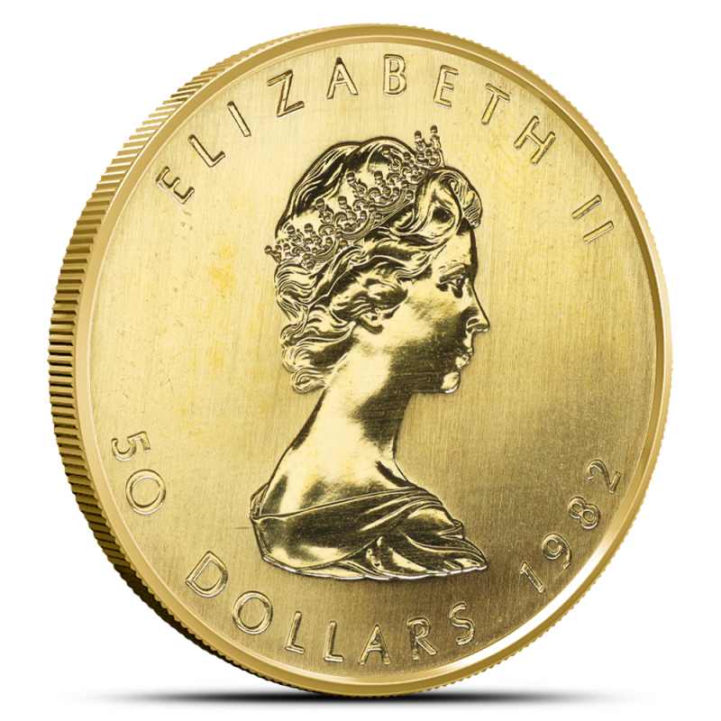 Canadian Maple Leaf 1 oz Gold Coin .999 Pure, 1979-1982 Dates