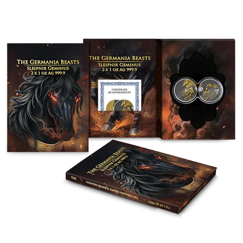 Buy 2026 2 x 1 oz Germania Beasts Sleipnir Silver Geminus Set (Box