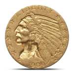 Pre-1933 $5 Gold Indian Half Eagle Coins (AU)