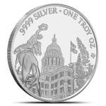 2019 1 oz Silver Texas Mint State Capitol Rounds