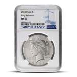 2023 Silver Peace Dollar Coins NGC MS69 ER