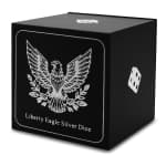 1 oz Antique Silver Liberty Eagle Dice (Box + CoA)