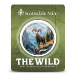 1 oz Colorized Silver Scottsdale The Wild Bighorn Sheep Rounds (Certi-Lock)